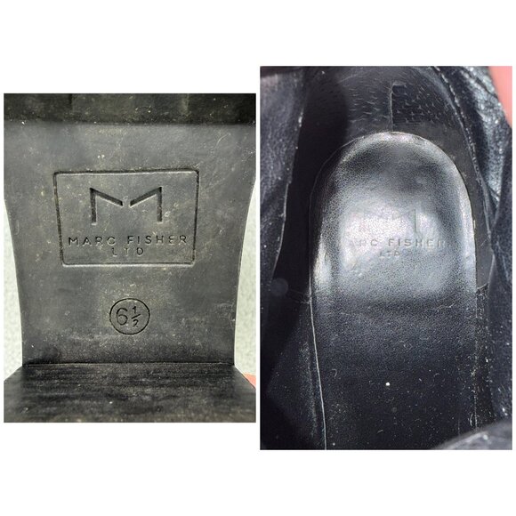 Marc Fisher Boots Womens 6.5 Shoes Black Daven Shearling Hiker Ankle Booties - Picture 9 of 12